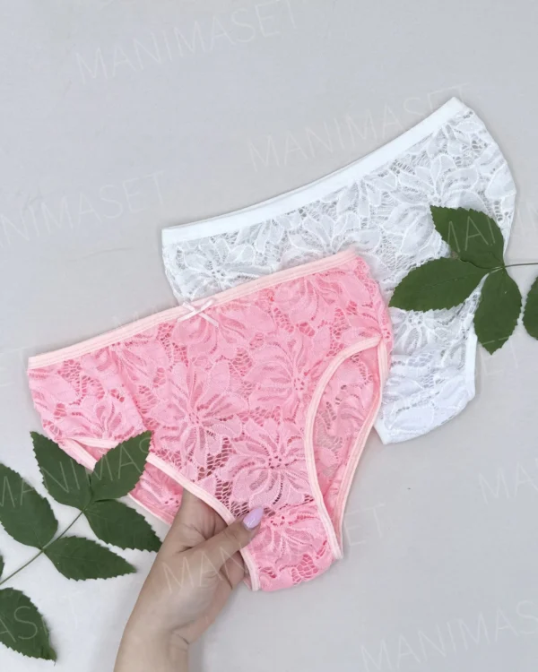 شورت فری سایز تمام گیپور کارن - Image 4