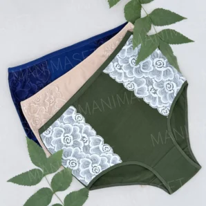 شورت گنی بلند بغل گیپور نارین سایز: 3XL